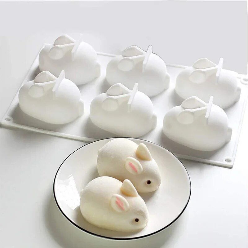 Silicone Rabbit Mold Fondant B - Bunny Cake Mold ulasan dan harga