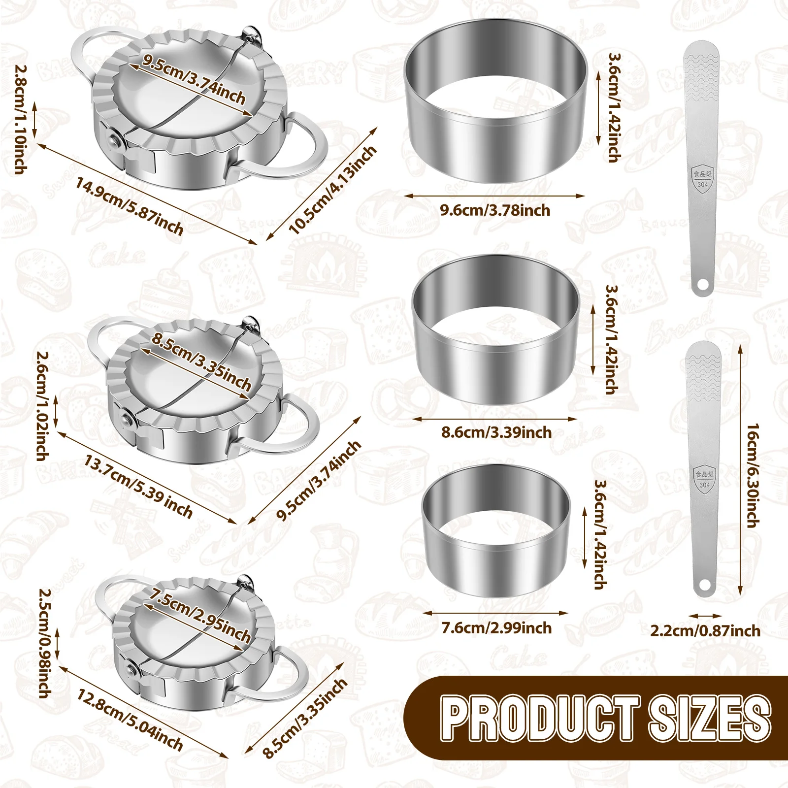 Stainless Steel Dumpling Maker - Dumpling Press Set ulasan dan harga