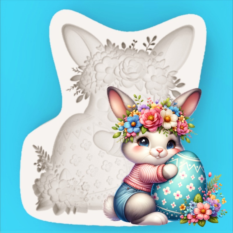 Easter Wreath Bunny Silicone B - Bunny Cake Mold ulasan dan harga