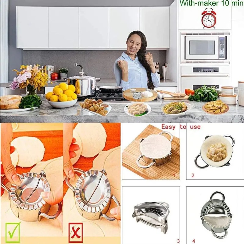 Steel Stainless Dumpling Maker - Dumpling Press Set ulasan dan harga