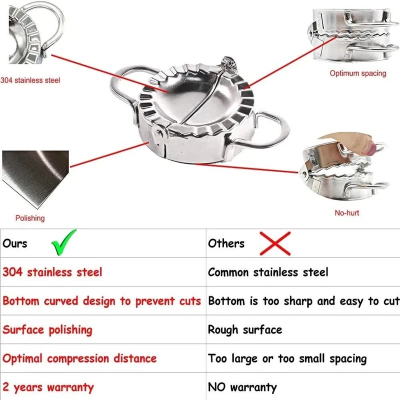 Steel Stainless Dumpling Maker - Dumpling Press Set ulasan dan harga
