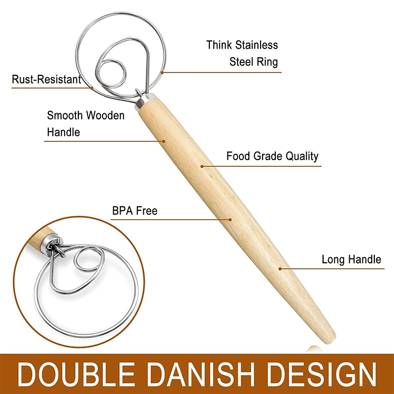 Large Hand Danish Dough Whisk  - Danish Pancake Pan ulasan dan harga
