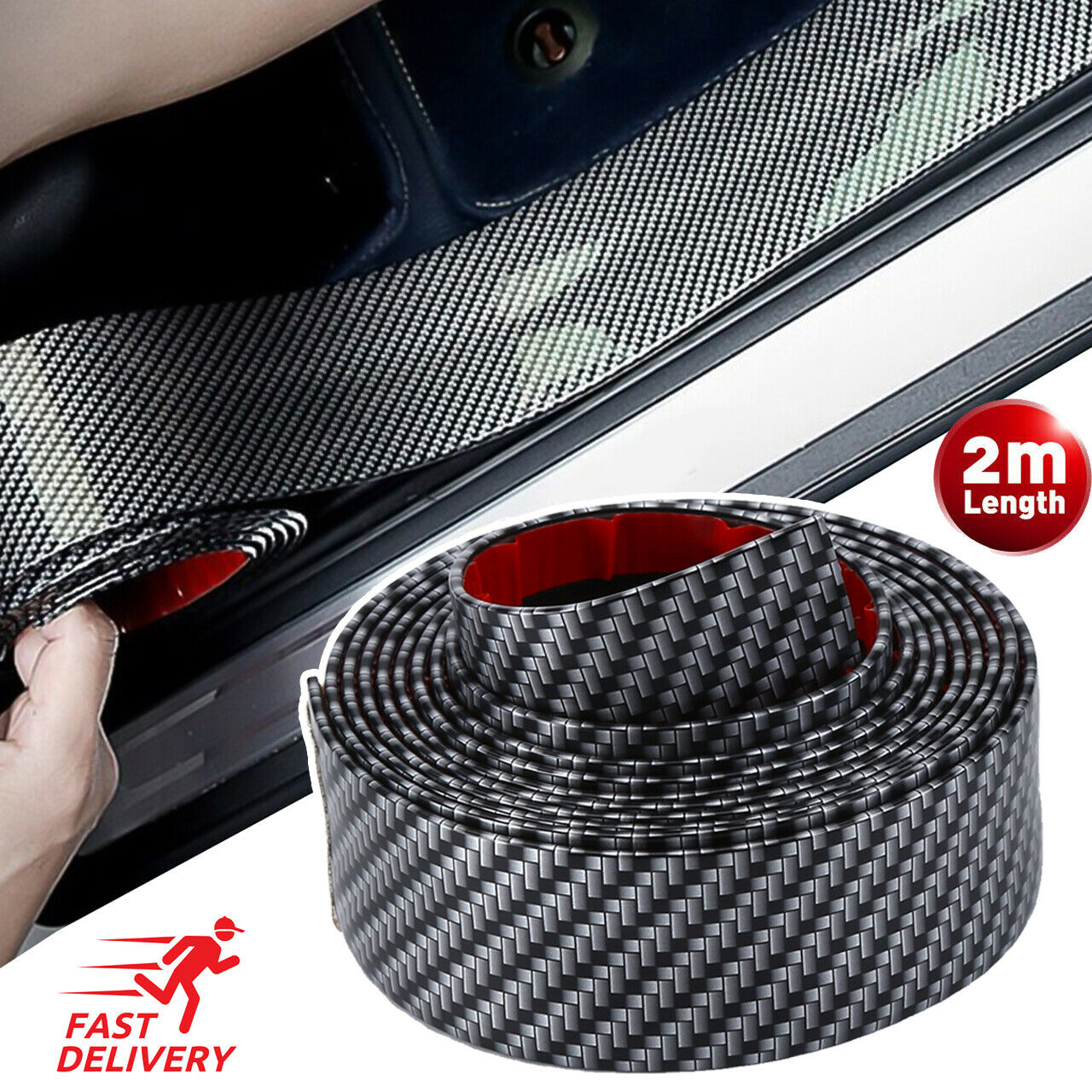 2M Car Stickers Anti Scratch D - Crepe Pan Carbon ulasan dan harga