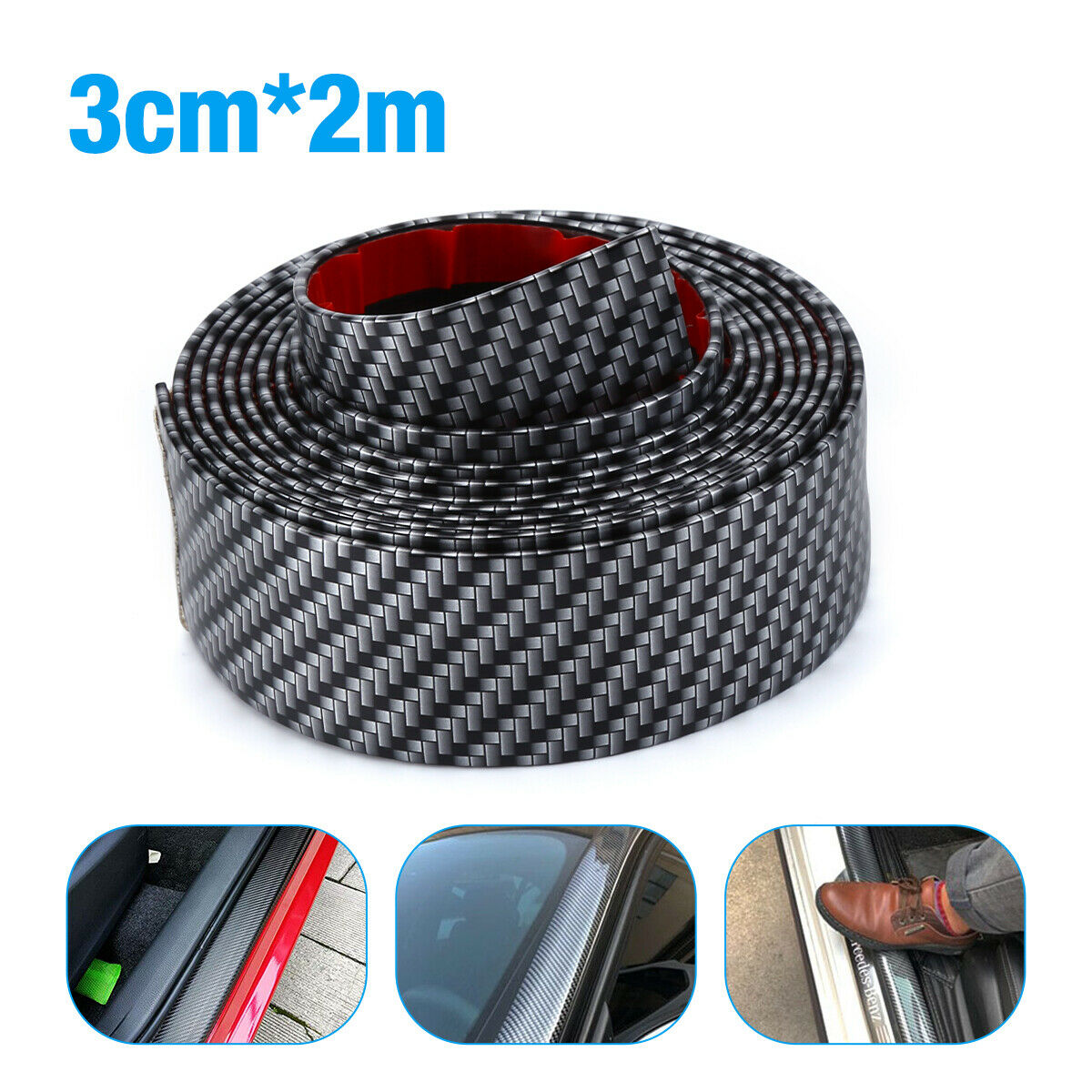 2M Car Stickers Anti Scratch D - Crepe Pan Carbon ulasan dan harga