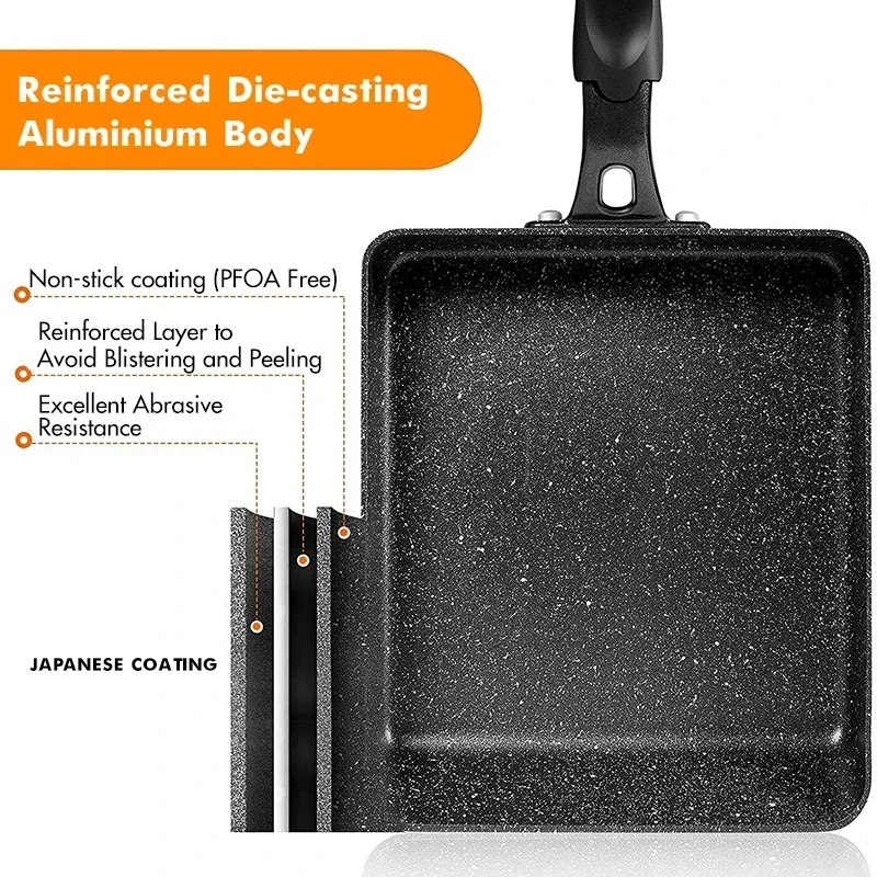 Japanese Omelette Pan / Tamago - Okonomiyaki Spatula ulasan dan harga