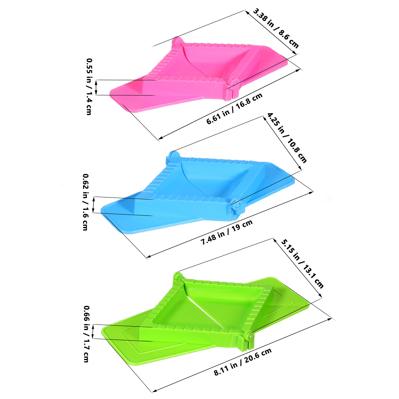 3Pcs Dumpling Mold Set Plastic - Dumpling Press Set ulasan dan harga