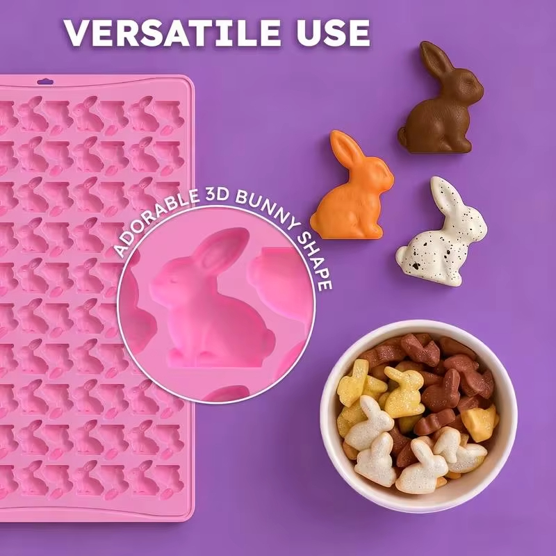 100Grid Silicone Rabbit Gummy  - Bunny Cake Mold ulasan dan harga